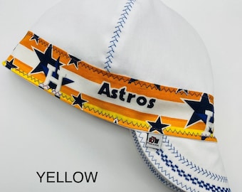Houston Baseball Team Band / Deep Crown Welding Cap / Reversible / Pipeliner / Boilermaker / 100% Cotton