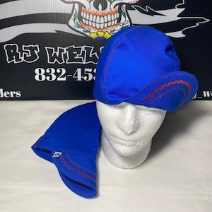 Solid Color with Colored Stitching / Deep Crown Welding Cap / Reversible / Pipeliner / 100% Cotton