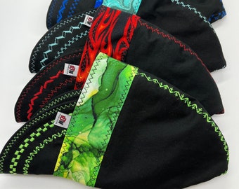 NEW - Black w/ Vibrant Band / Deep Crown Welding Cap / Reversible / Pipeliner / 100% Cotton