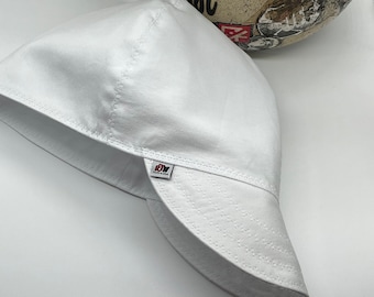 BUNDLE OF 6  Classic White  / Deep Crown Welding Cap / Reversible / Pipeliner / 100% Cotton