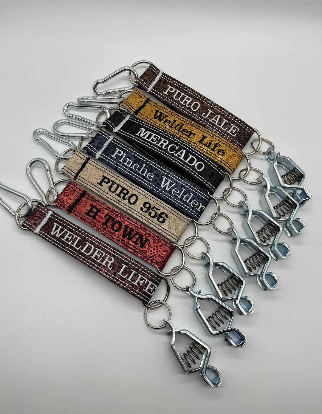 Heavy Duty Glove Clip Embroidered Mechanical Embossed Design Etsy