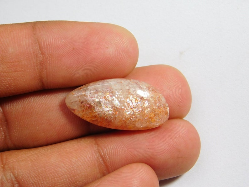F-756 AAA Quality New Lattice Sunstone Cabochon Sparkle Sunstone Moonstone 100/% Natural Rainbow Lattice Sunstone loose for jewelry 16 Cts