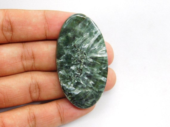 Amazing Green Seraphinite cabochon Top Quality Seraphinite Gemstone Hand Polish Loose stone Jewelry making 43 Ct 40 X 22 mm #8054 Amazing Green Seraphinite cabochon Top Quality Seraphinite Gemstone Hand Polish Loose stone Jewelry making 43 Ct 40 X 22 mm #8054