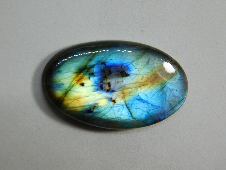 Very Rare Natural Spectrolite Labradorite gemstone Polished Labradorite Cabochon F-481 Multi Flash Labradorite Loose Gemstone 36 Cts