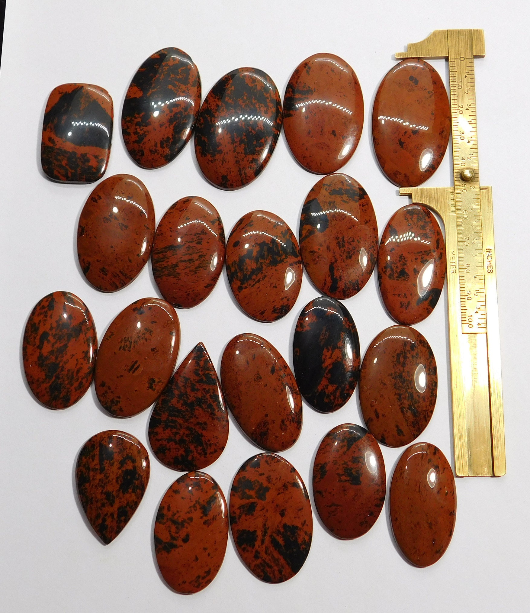 Top-Klasse Natürliche Mahagoni Obsidian Cabochon | Etsy