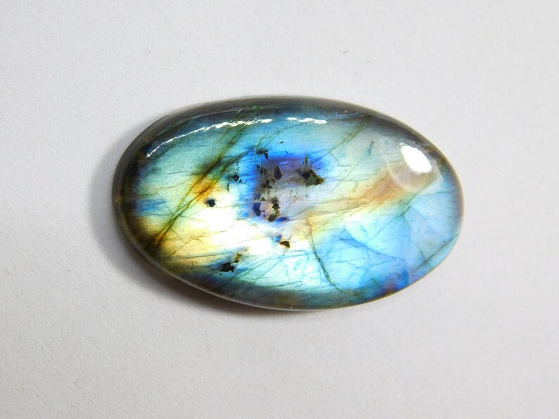 Very Rare Natural Spectrolite Labradorite gemstone Polished Labradorite Cabochon F-481 Multi Flash Labradorite Loose Gemstone 36 Cts