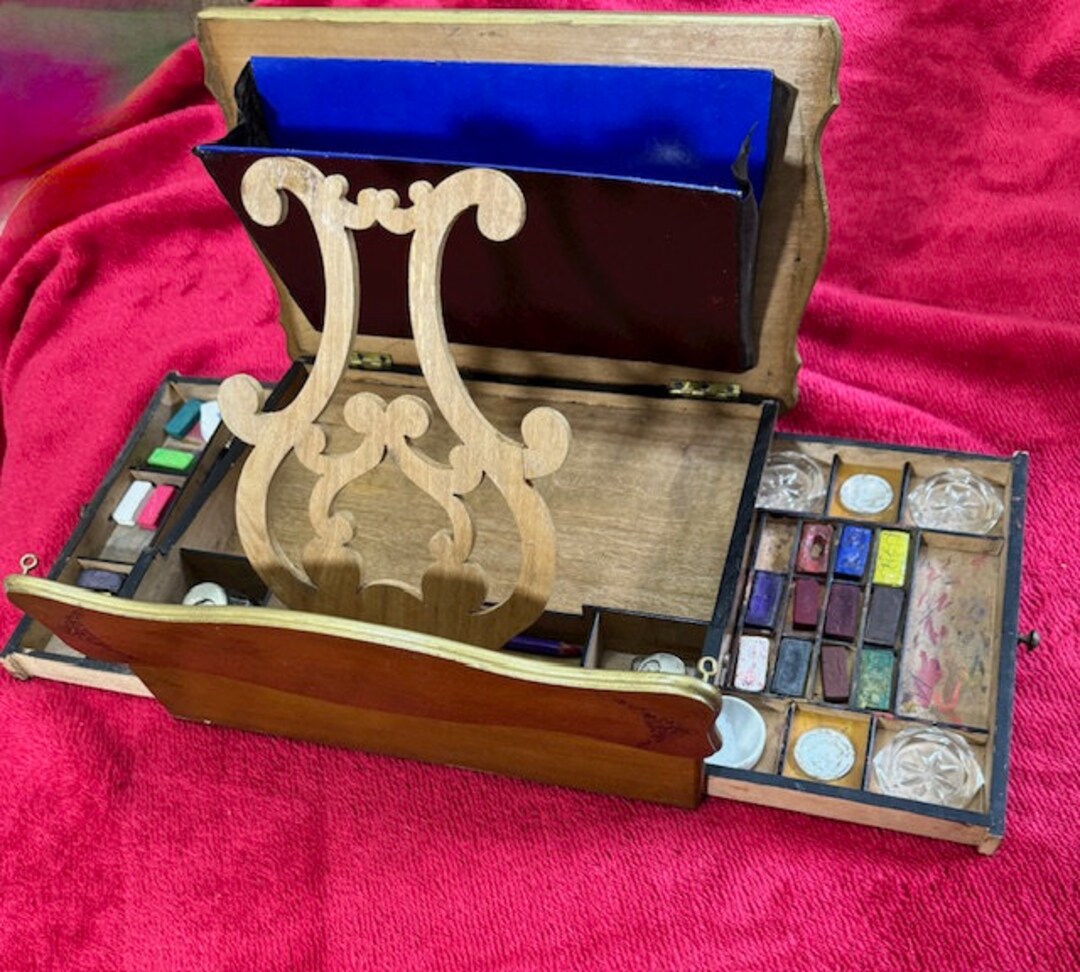 Antique Vintage Artists Watercolour Painting Box and Writing Box - Etsy