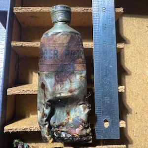 Antike Tube lila Krapp Ölfarbe Vintage Künstler Malerei Box