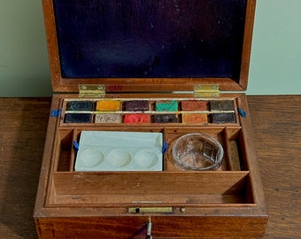 Ackermann antique watercolor paint box