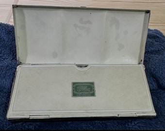 Antik-, Vintage-, Winsor- und Newton-Künstler-Aquarell-Farbkasten