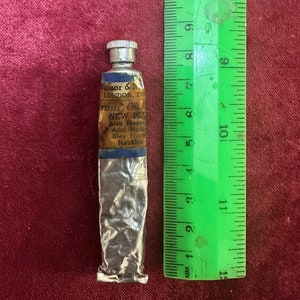 Antique Winsor and Newton Tube of New Blue Oil Paint Vintage Artists Painting Box