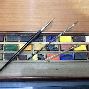 Antique Winsor & Newton Watercolour Paint Box Vintage Artists Painting