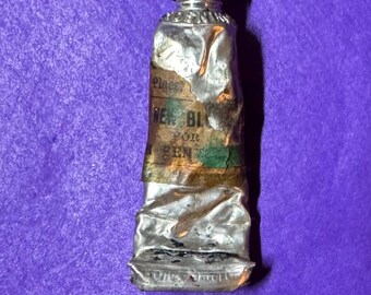 Antique Winsor & Newton New Blue French Pen Painting Oil Colour Artists Paint Tube Vintage Painting