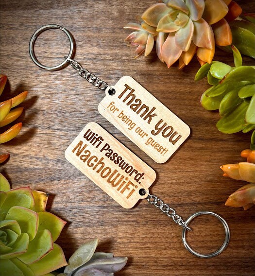 Custom Guest Keychain with WiFi Password