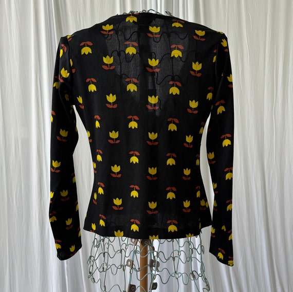 70s Joseph Magnin Tulip Top! - image 3