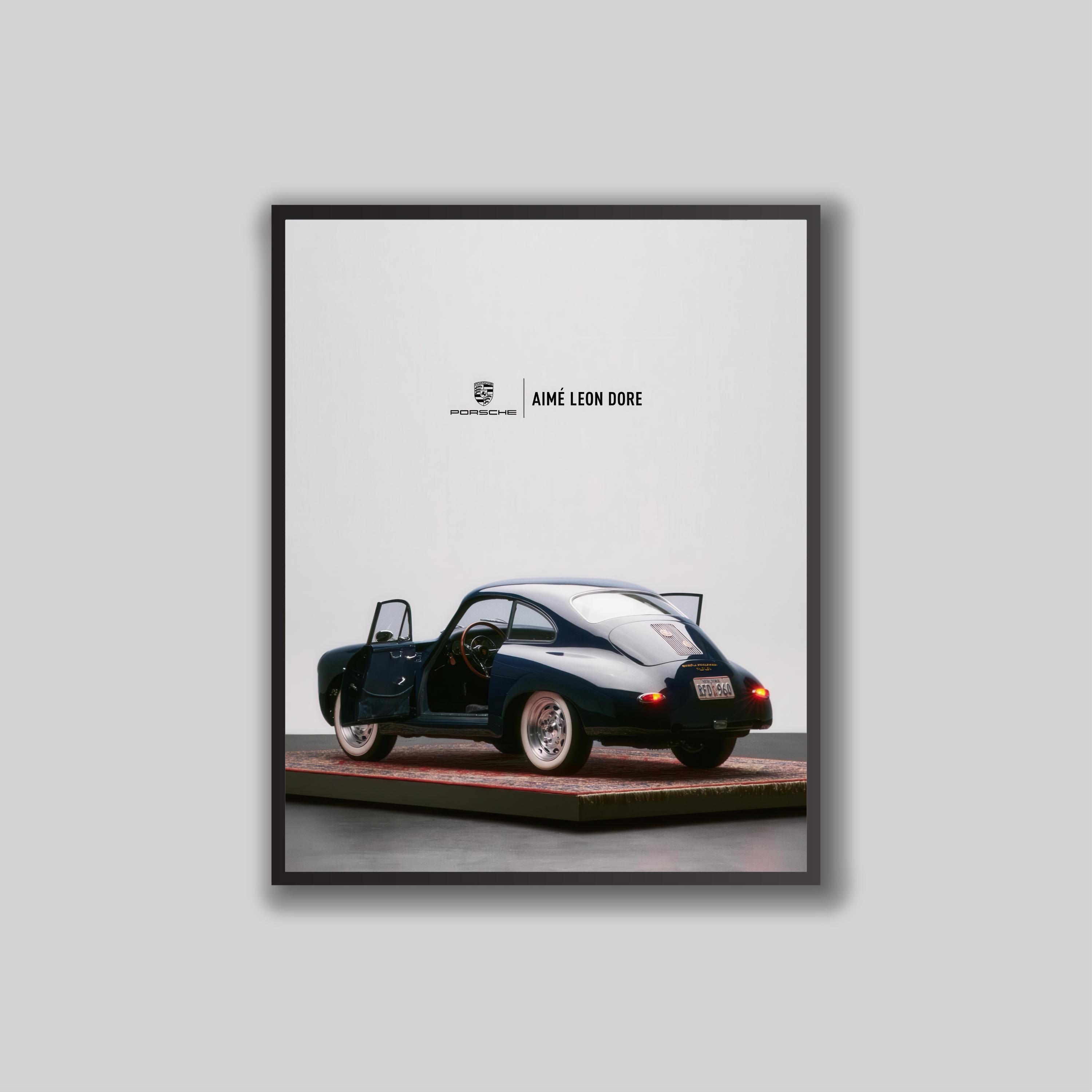 Affiche vintage Porsche x Aimé Leon Dore 2023 « Porsche 356B Affiche vintage Porsche x Aimé Leon Dore 2023 « Porsche 356B
