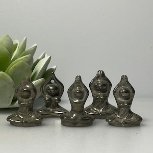 Mini Pyrite Yoga Goddess for calling in wealth and prosperity and strong grounding