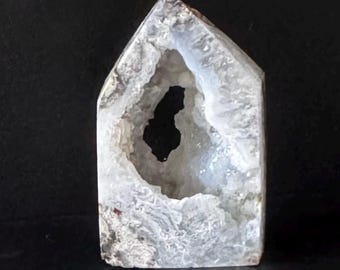 Druzy UV Argentina Quartz Geode Point for raising vibrations and clearing negativity