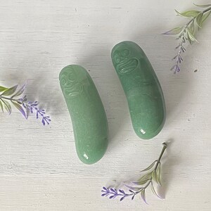 Green Aventurine Lucky Pickle for attracting wealth and prosperity, and adventures in love and travel