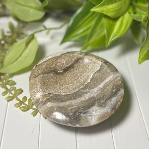 Druzy Ocean Jasper Bowl for charging and keeping treasures safe