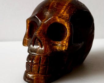 Tiger’s Eye Skull for safe travels, intuition and courage