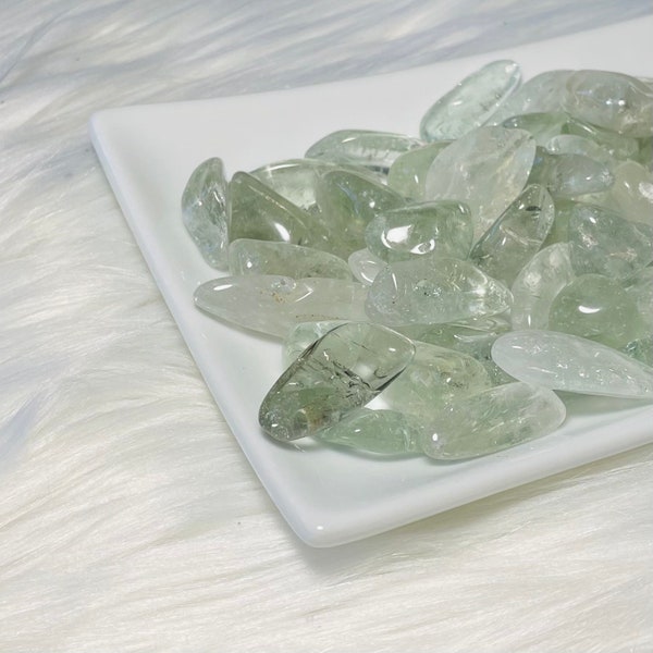 Prasiolite Green Amethyst Tumbles for higher self connection