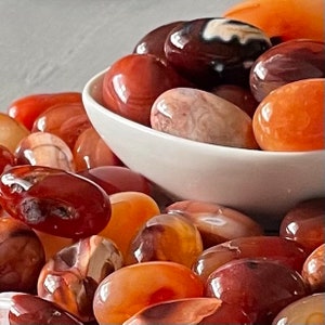 Carnelian Tumbles for portable confidence, courage, passion & creativity