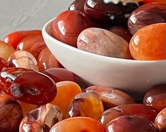 Carnelian Tumbles for portable confidence, courage, passion & creativity