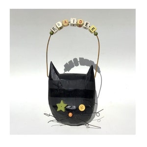 Fraidee Cat - Midwest of Cannon Falls, Vintage Halloween Black Cat Decoration, Cute Halloween Decor, Halloween Door Decor, Primitive Decor