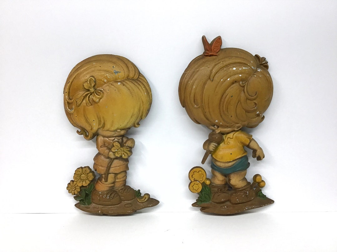 Vintage Sexton Girl & Boy Wall Art Retro 70's Kids Metal - Etsy