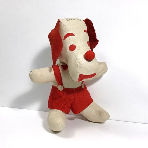 Red and 2024 white stuffed dog