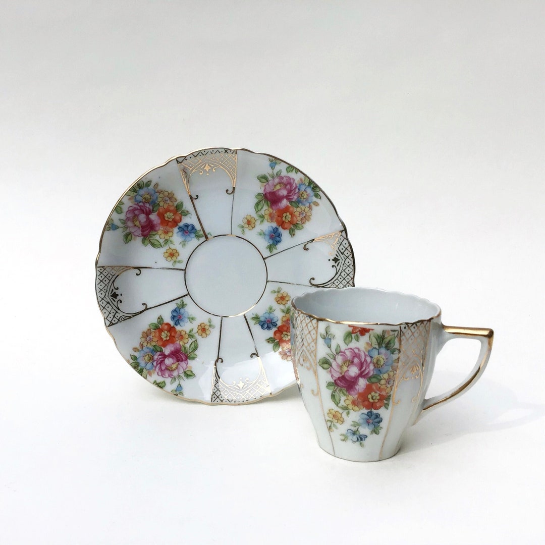 Ucagco Occupied Japan Demitasse Cup and Saucer C.19451952 Teacup