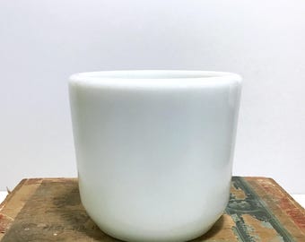 1 Vintage Corning Watchman's Mug - WWII-era opal glass military navy tablewear watch duty handwarmer mug, midcentury minimal kitchenware