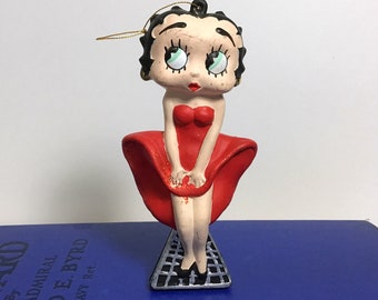 Vintage Betty Boop Christmas Tree Ornament - Betty Boop as Marilyn Monroe 7 Year Itch - Jazz Age Flapper Cartoon Character, Boop Oop a Doop