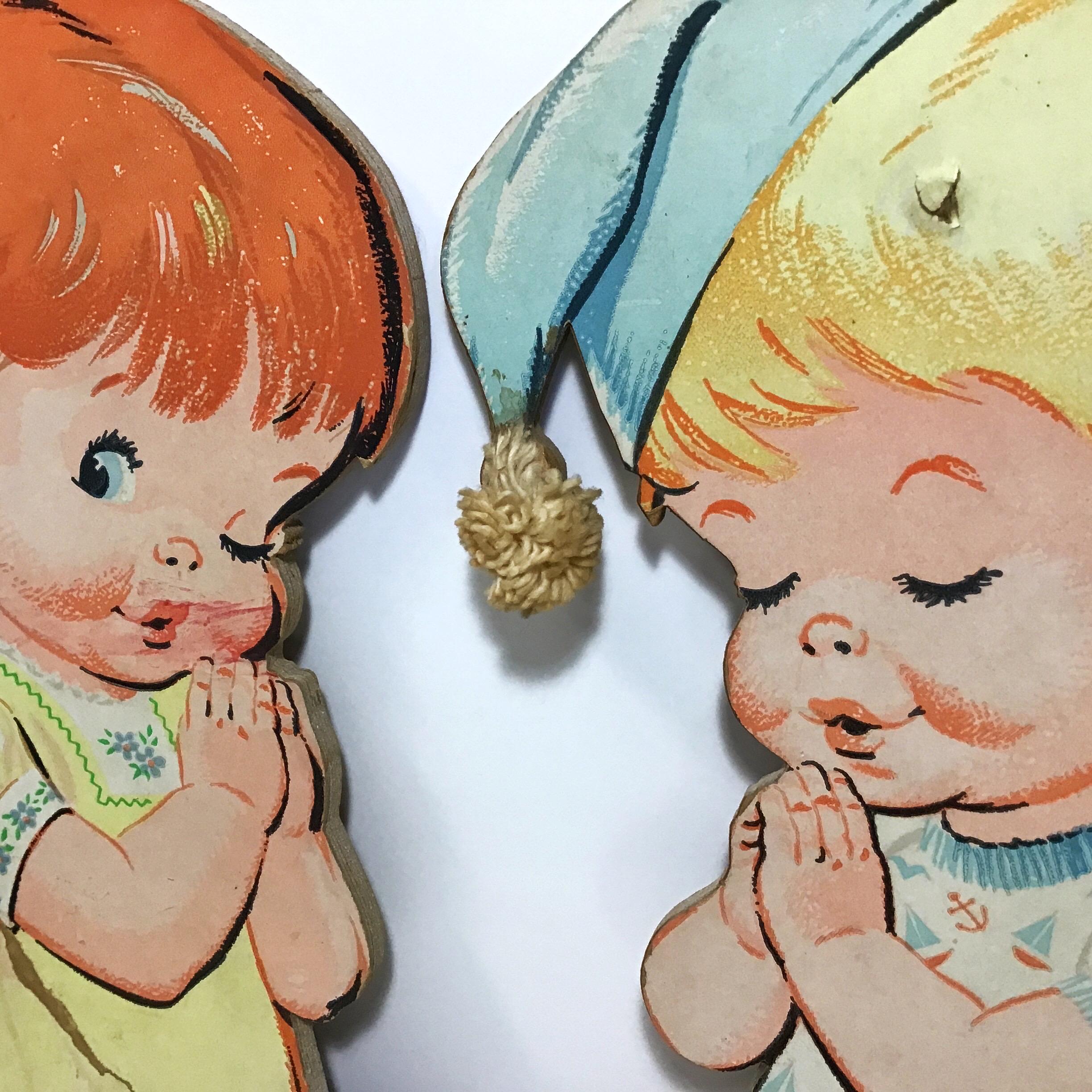 Vintage Praying Girl & Boy Wall Art, Dolly Toy Co. - Cute
