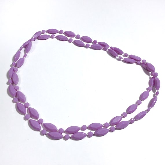 Lilac Bead Necklace - 17“ Lavender Single Strand … - image 4