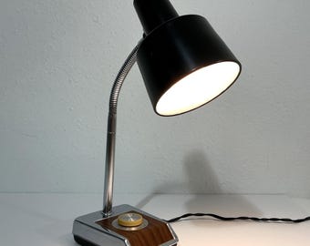 Vintage Mobilite No. 343 Dimmer Lamp - Adjustable Goose Neck Desk Lamp w/ Dimmer - Task Work, Bedside Reading Table Lamp