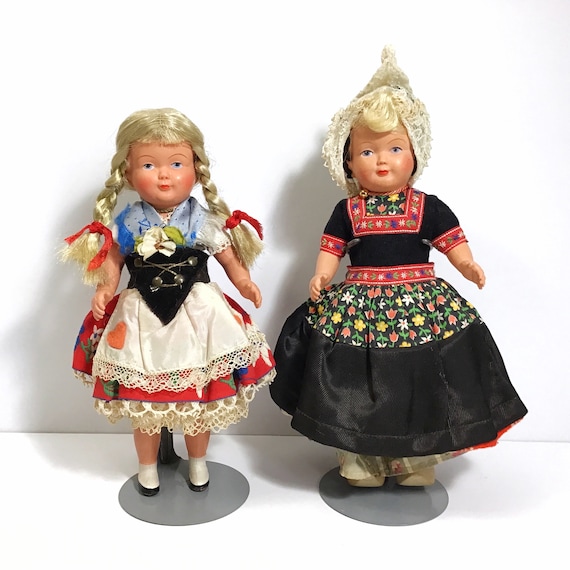 trachtenpuppe Vienna アンティークドール Vintage Kunsthandwerk Topline Austria Porcelain 12.5” Doll
