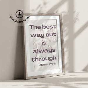 Therapist office decor, counseling room decor printable art, Robert Frost quote digital art, therapy office decor, counselor office decor