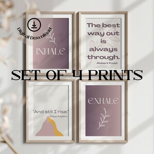 Therapist posters art decor bundle, set of 4 prints, counseling office decorations school counselor decor therapy office decor mental health