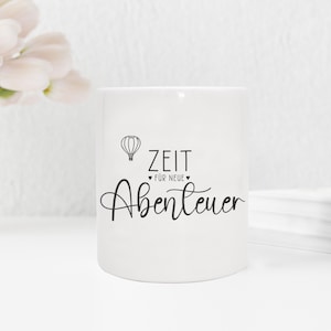 Spardose aus Keramik | Zeit für neue Abenteuer | Mitbringsel und aufmerksames Geschenk zum Geburtstag | Sparen für die nächste Reise