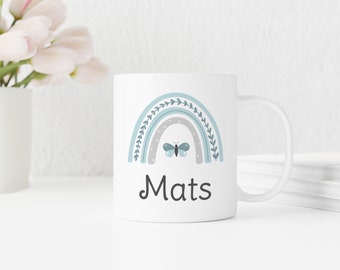 Personalisierte Tasse | mit Wunschnamen | Regenbogen mint | wundervolle Geschenkidee | besonderes Geschenk zum Geburtstag