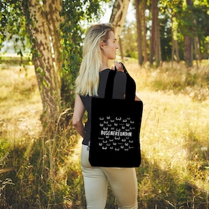 Busenfreundin 1.0 | schwarz | Stofftasche aus Fairtrade Bio- Baumwolle mit langen Henkeln | Tote Bag | Canvas Bag | Twill Bag