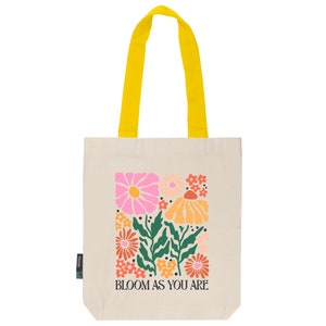 Jutebeutel Stoffbeutel naturfarben aus Fairtrade Bio- Baumwolle | feste Stofftasche mit langen Henkeln | Bloom as you are | Floral 6