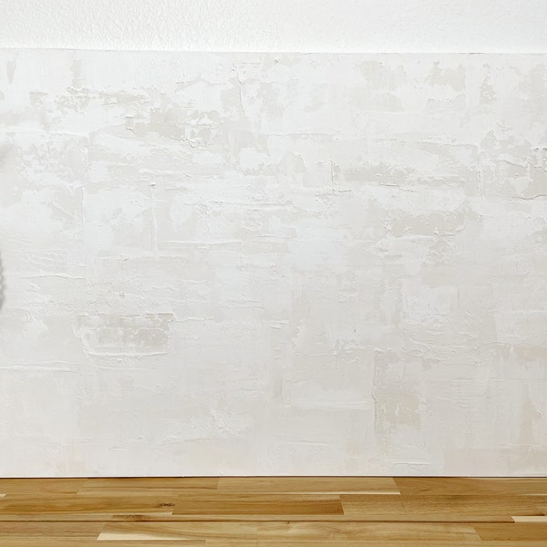 Textured Abstract Modern Plaster Art, Neutral Painting, Texture 36x24 Wall Artwork