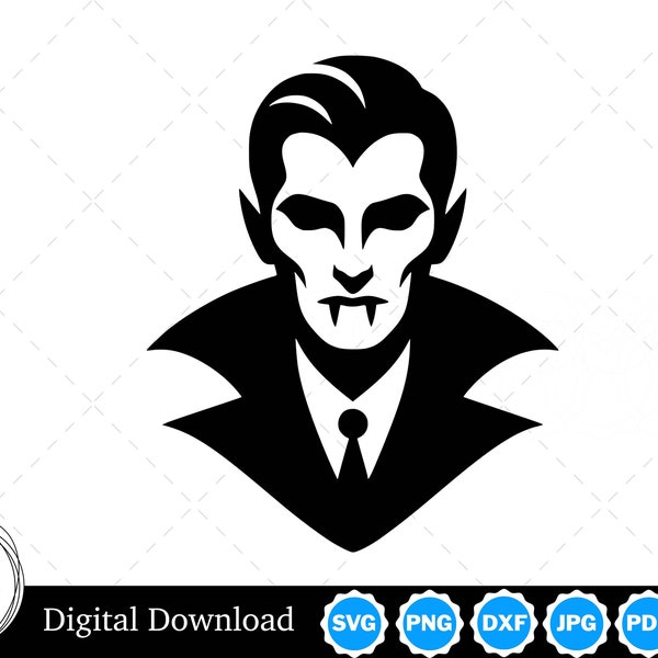 Vampire Silhouette Vector Image with SVG, eps, pdf, png, pdf, and jpg, Instant Digital Download