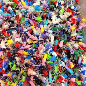 Colorful PLA 3D Printer Waste – Mixed Plastic Poop Scrap for Crafts, Art Projects, Reuse – 0.5 LB