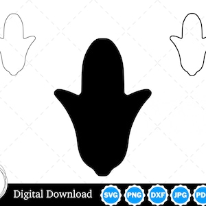 Corn Silhouette with Two Outlines | Corn SVG Corn Outline SVG | Corn Cut Files, Corn Cricut