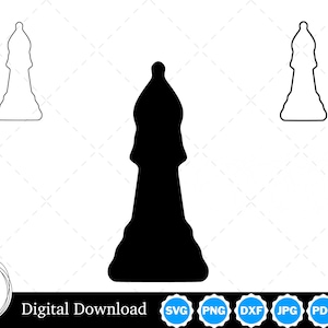 Bishop Silhouette with Two Outlines | Bishop SVG Bishop Outline SVG | Bishop Cut Files, Bishop Cricut