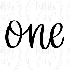 Puede incluir: Escritura cursiva negra deletreando la palabra "uno".